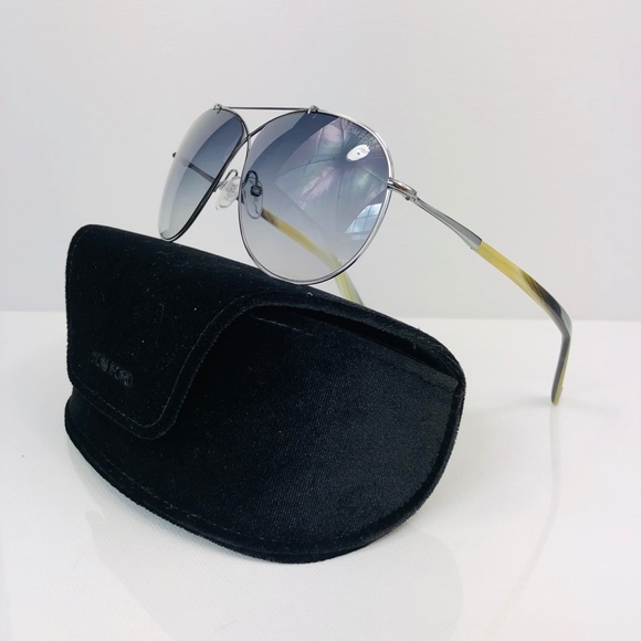 New TOM FORD Eva Grey Oversized Aviator Sunglasses - Picture 3 of 16